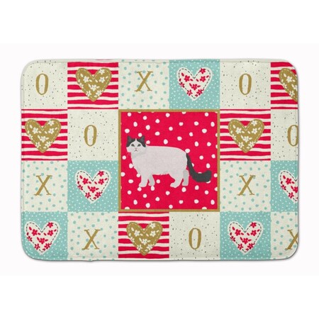 Carolines Treasures 19 x 27 in. Ragamuffin No.1 Cat Love Machine Washable Memory Foam Mat CK5684RUG